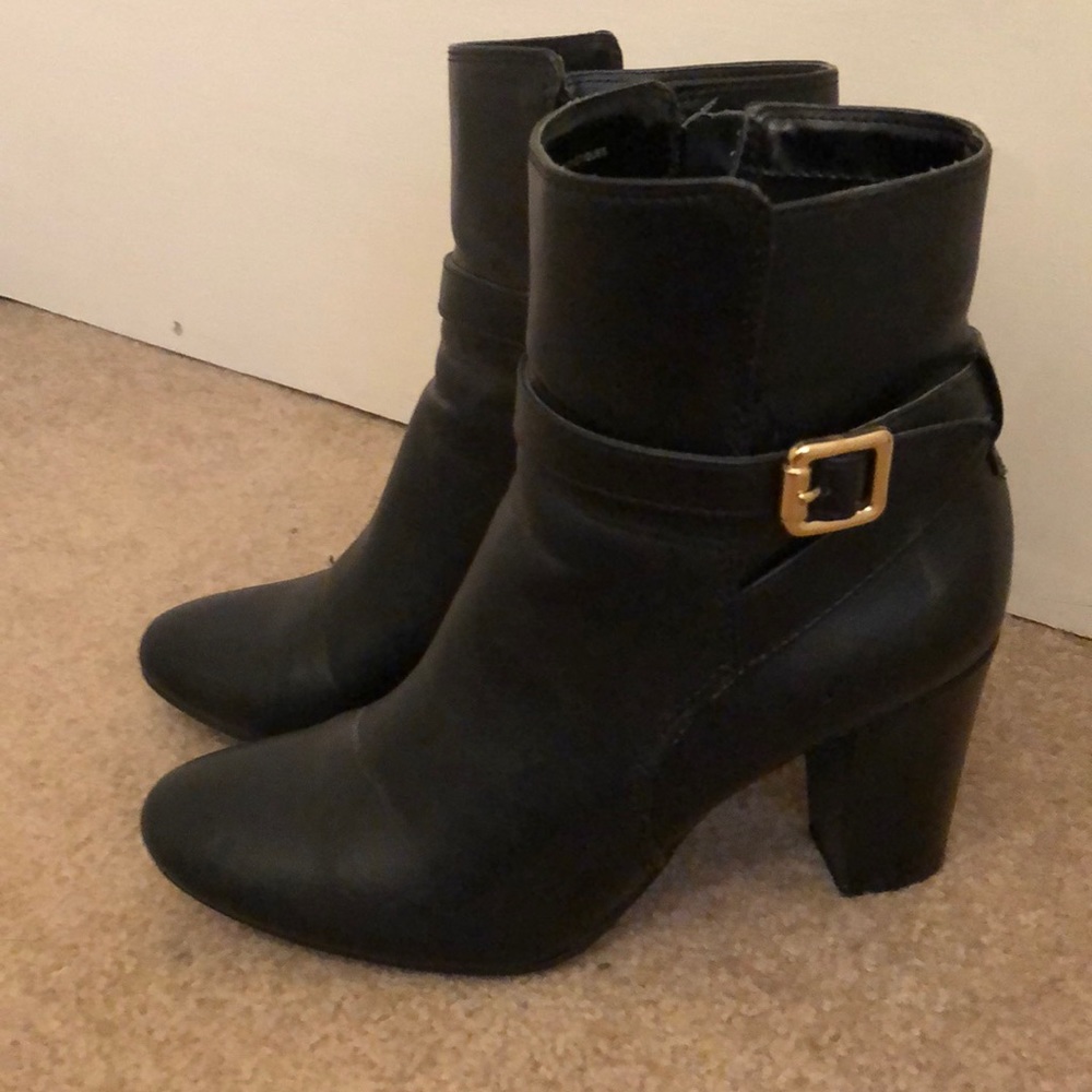 Merona Faux Leather Ankle Booties with Buckle